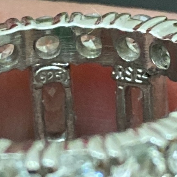 925 RSE Silver Cubic Zirconia Eternity Ring Size 7 11.1g - Picture 15 of 16